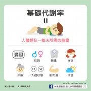 什麼是「基礎代謝率」？簡單解釋你的每日燃燒熱量！／文：陳韋螢醫師