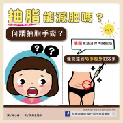 抽脂能減肥嗎？會復胖嗎？/文：陳韋螢醫師