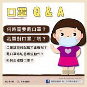 口罩 Q & A/文：陳韋螢醫師