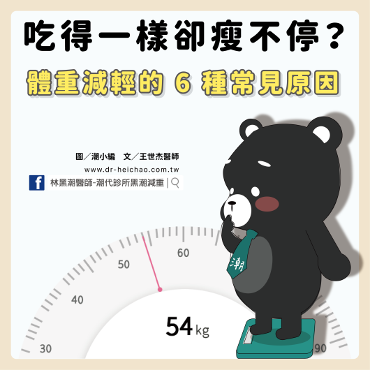 吃得一樣卻瘦不停？體重減輕的 6 種常見原因／文：王世杰醫師
