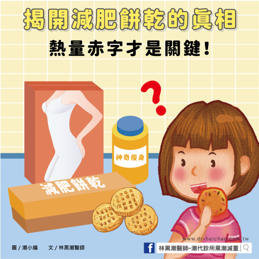 揭開減肥餅乾的真相：熱量赤字才是關鍵！／文：林黑潮醫師