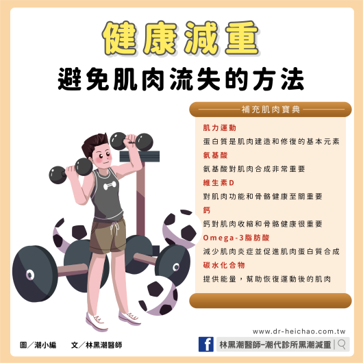 健康減重：避免肌肉流失的方法 / 文：林黑潮醫師