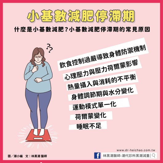 小基數減肥停滯期：什麼是小基數減肥？小基數減肥停滯期的常見原因/文：林黑潮醫師