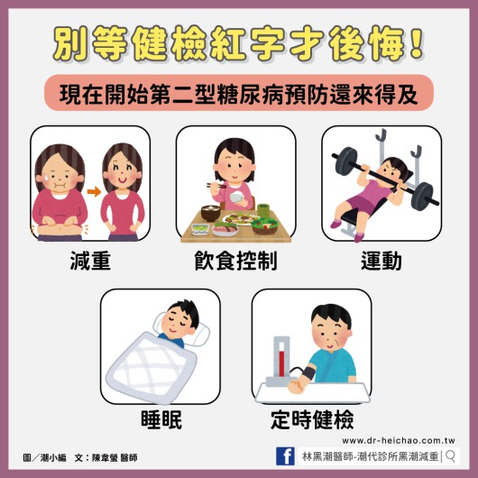 別等健檢紅字才後悔！現在開始第二型糖尿病預防還來得及！／文：陳韋螢醫師