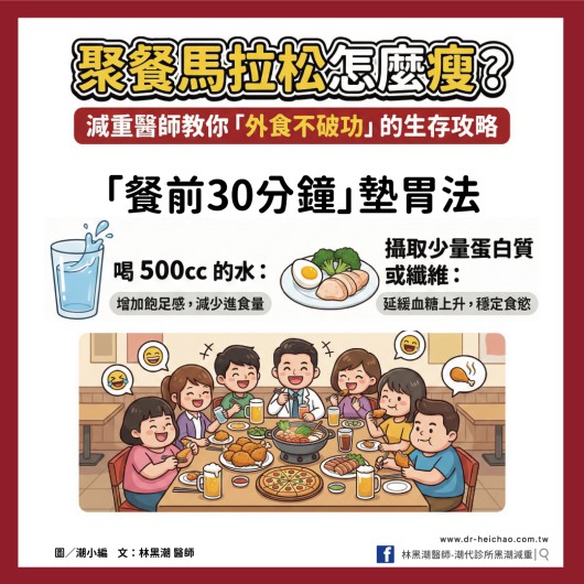 【年節特輯】聚餐馬拉松怎麼瘦？減重醫師教你「外食不破功」的生存攻略