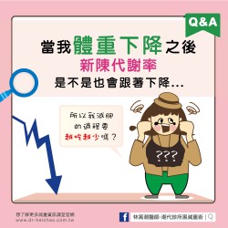 當我體重下降之後，新陳代謝率是不是也會跟著下降，所以我減肥的過程要越吃越少嗎？                                                                                    